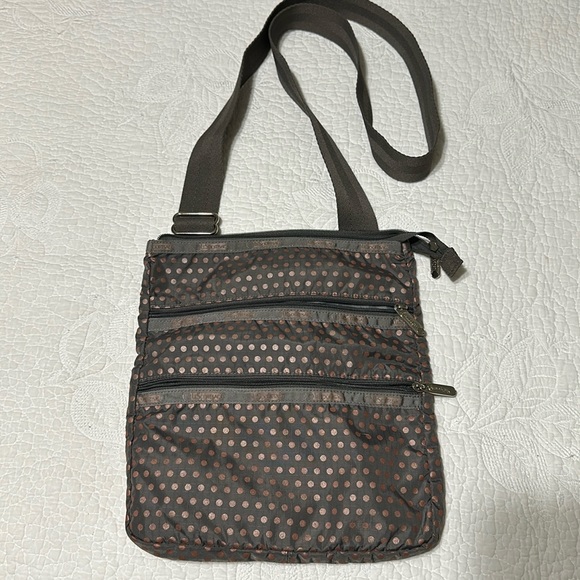 Lesportsac Bags Lesportsac Kylie 3zip Crossbody Bag Grey Pink